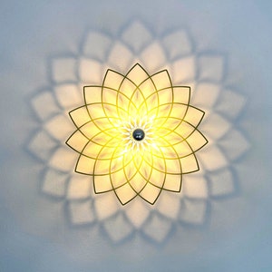 LED, Wandlampe, Schattenleuchte, Blume, Deckenleuchte, Mandala