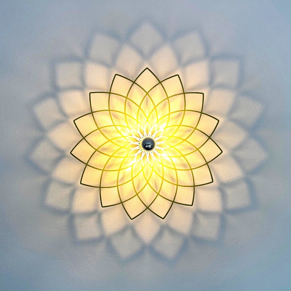 Applique murale LED Abat-jour Fleur Plafonnier Mandala