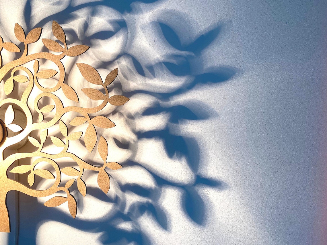 Baum des Lebens Wandlampe Holz Deckenlampe | Etsy