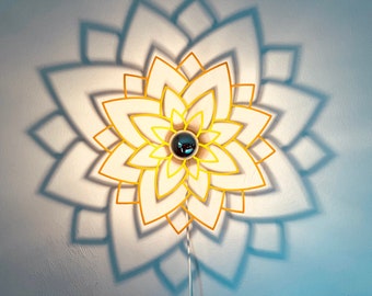 Lampa cieniowa, kinkiet, lampa sufitowa, kwiat, kinkiet, kwiat lotosu