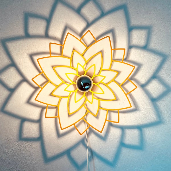 Schattenleuchte, Wandlampe, Deckenlampe, Blume, Wandleuchte, Lotusblume