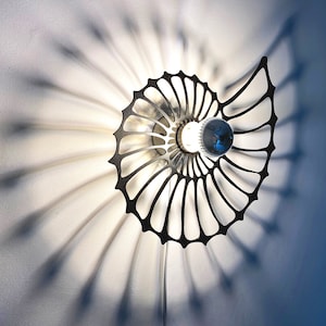 modern wall lamp, nautilus, snail shell, fossil image 6