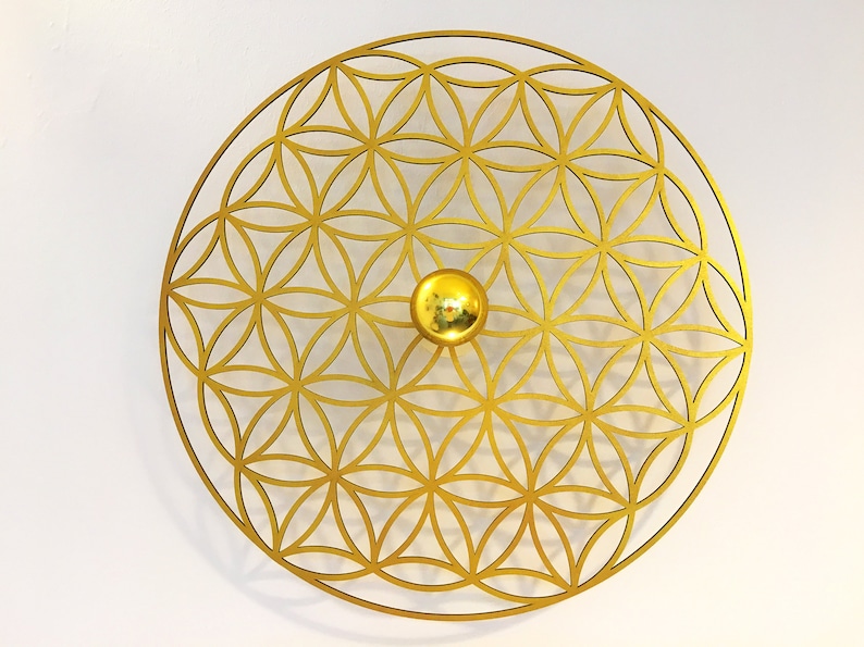 Wandlampe Mattgold Blume des Lebens Wandleuchte heilige - Etsy.de