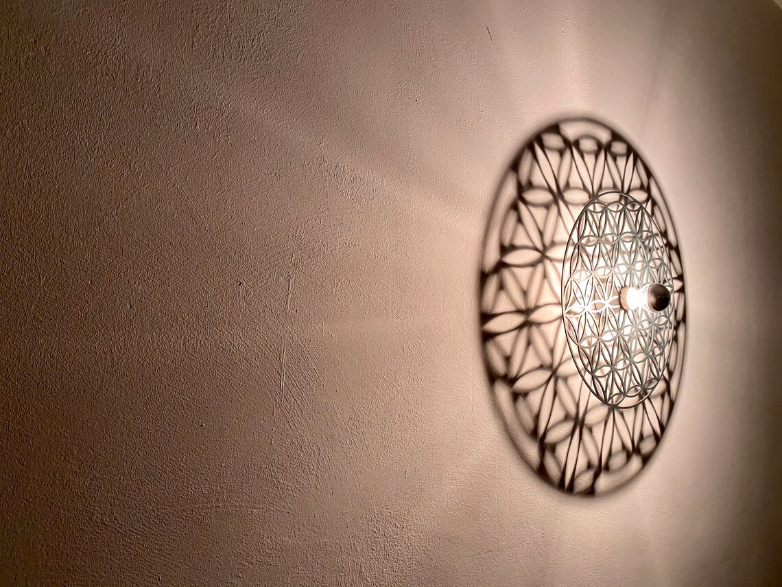 Blume des Lebens Wandlampe Deckenleuchte Holz - Etsy.de