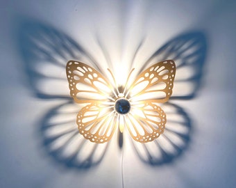 LED, wall lamp, modern, cozy, nice light, butterfly