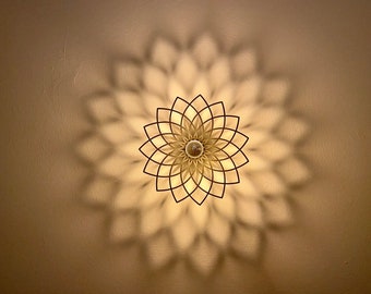 LED, pequeña luz decorativa, silueta, lámpara de pared