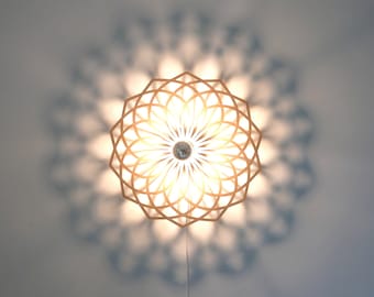 LED, kinkiet, lampa cieniowa, kwiat, kinkiet, lampa sufitowa, mandala