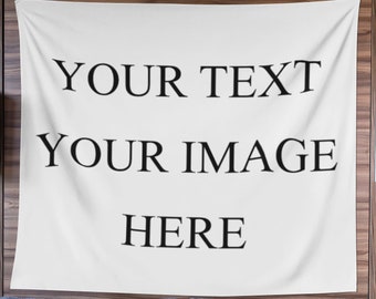 Printed Wall Custom tapestry from photo, Custom wedding tapestry, Wedding wall tapestry, Custom backdrop, Custom text tapestry, Personalize