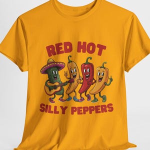 Red Hot Silly Peppers Unisex Tee, Fun Veggie T-Shirt, Vibrant Food Lover Top, Cool Pepper Apparel, Foodie Gift Shirt