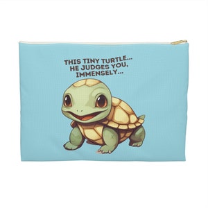 Bolsa de cosméticos con cremallera de tortuga