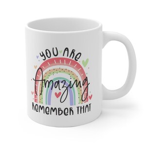 Rainbow gifts Mug You are amazing Cup motivational coffee cup thank you NHS Keyworker gift