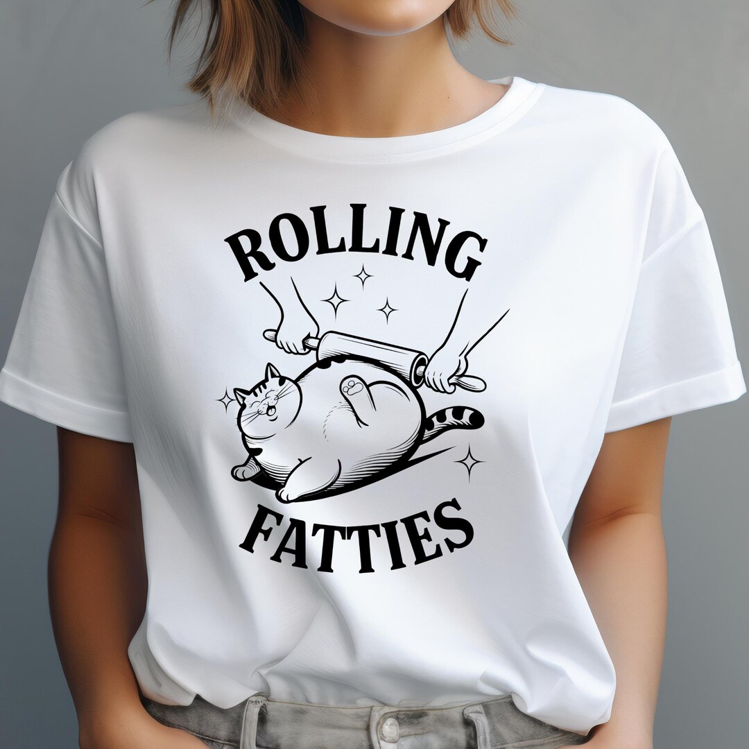 Cartoon Rolling Cat Shirt main image 1