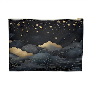 Bolsa de cosméticos con cremallera Moon and Stars