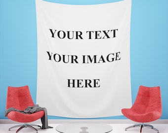 Printed Wall Custom tapestry from photo, Custom wedding tapestry, Wedding wall tapestry, Custom backdrop, Custom text tapestry, Personalize