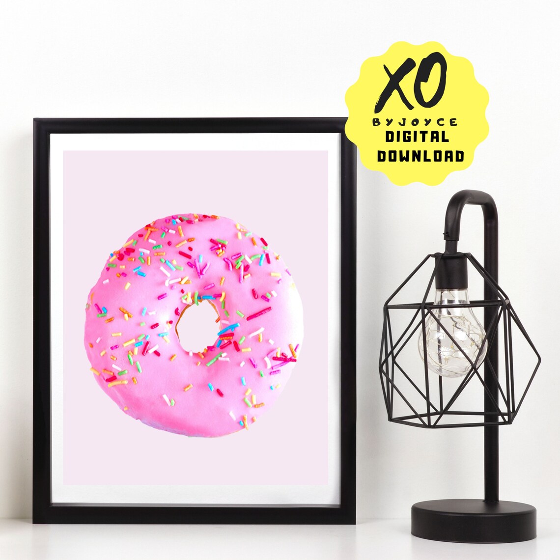 Rosa Donut Druck Mädchen Zimmer Wand Kunst Dekor druckbare | Etsy