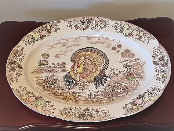 Trimont Ware Turkey Platter LARGE 18.5 Transferware | Etsy