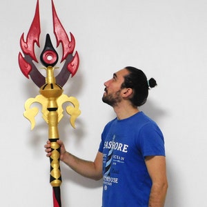 Custom Cosplay Staff Commission: Handmade Prop Replica