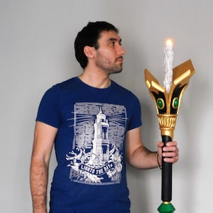 Custom Cosplay Staff Commission: Handmade Prop, LED Lights