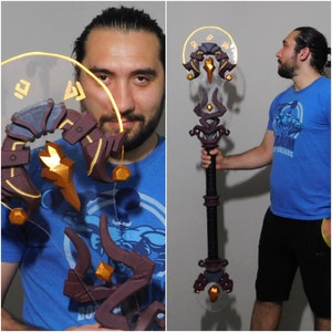 WoW cosplay prop replica - Custom cosplay staff commission - cosplay props custom order