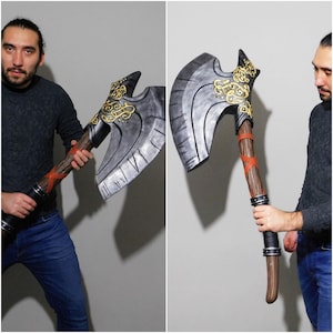 Hacha de cosplay personalizada por encargo: réplica de utilería hecha a mano