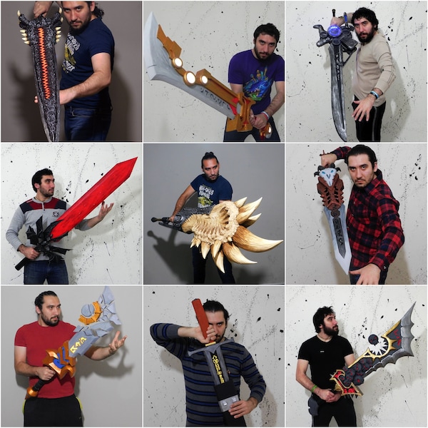 Custom cosplay swords commission - cosplay props custom order