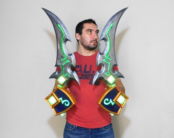 Custom Cosplay EVA Foam Daggers Commission - Personalized Made-to-order with LEDs Lights
