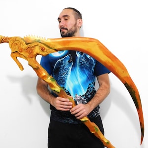 Custom cosplay scythe commission - cosplay props custom order - cosplay replica - cosplay commission