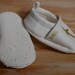 Chaussons De Baptême Brodés - Taille 16 EU, Blanc, Semelle Cuir - Neufs Avec étiquettes