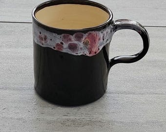 Handmade black mug, approx. 420 ml
