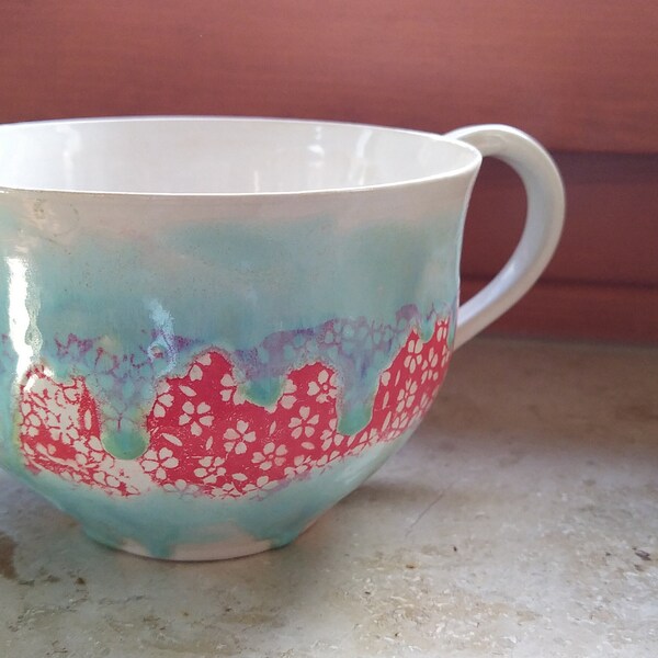 tonele cup ceramic approx. 500 ml, hand-made and hand-glazed