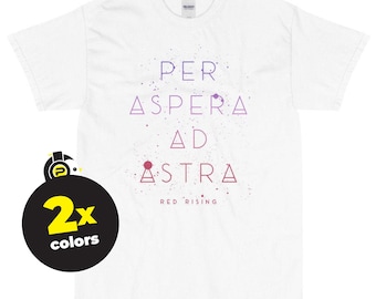 Per Aspera Ad Astra v2.0 - Rood Rijzend Unisex T-Shirt