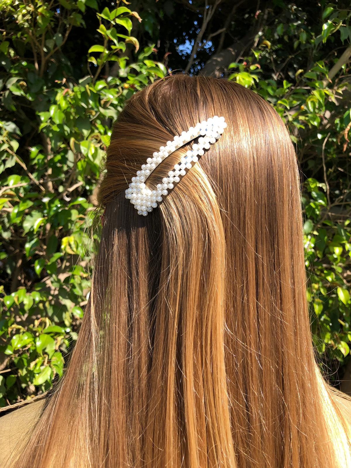Pearl Hair Clip Snap Clips Bride Hair Clip Hair Clicker Etsy