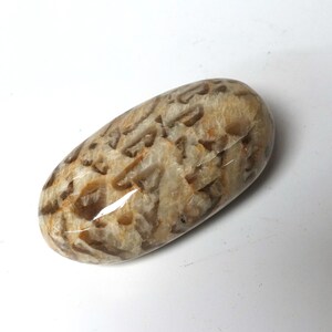 Feldspar and Smokey Quartz Patterned Palmstone