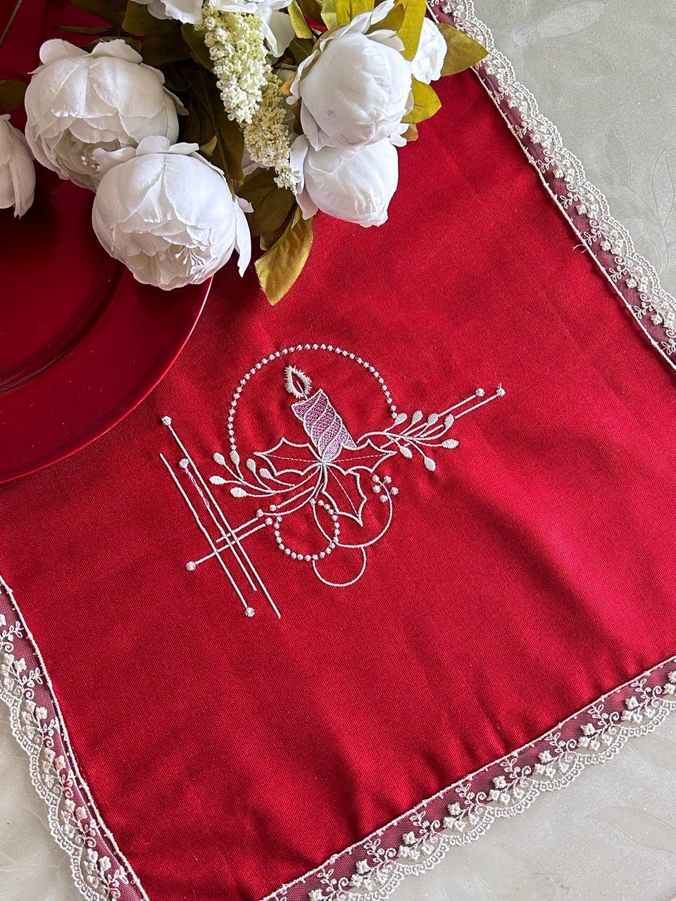 1Yard morbido fiore ricamo tessuto di pizzo Tulle ... - Grandado