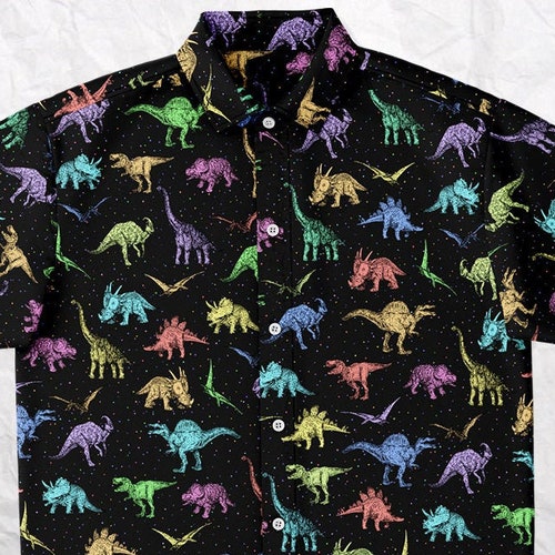Dinosaur Button up Shirtpersonalize Dinosaur Button Etsy