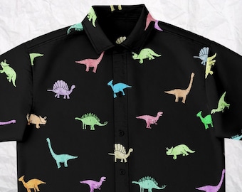 Dinosaur button up shirt womens Clearance