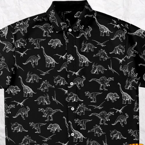 Dinosaur Button up Shirtdinosaur Shirtpaleontology Shirt Etsy