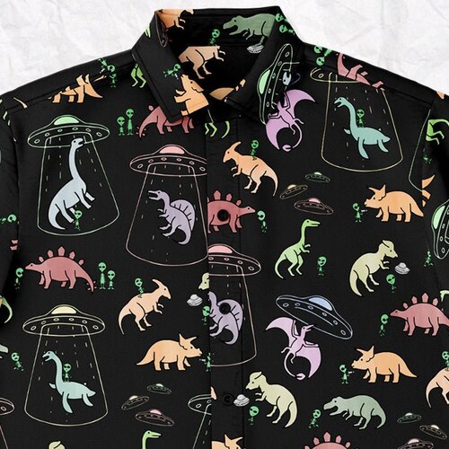 Personalize Dinosaur Button up Shirt 