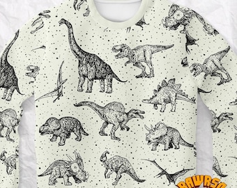 Personalize Dinosaur Paleoart Sweatshirt-Personalize Dinosaur Sweatshirt-Personalize Paleontology Sweatshirt