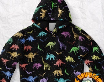 Personalize Dinosaur Youth Hoodie-Personalize Dinosaur Kids Hoodie-Kids Dinosaur Hoodie