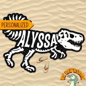 Personalizza l&#39;asciugamano da spiaggia dinosauro-personalizza l&#39;asciugamano da spiaggia T-Rex-personalizza l&#39;asciugamano paleontologo asciugamano-dinosauro