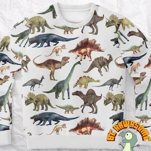 Personalize Dinosaur Sweatshirt-Paleoart Sweatshirt-Paleontologist Sweatshirt