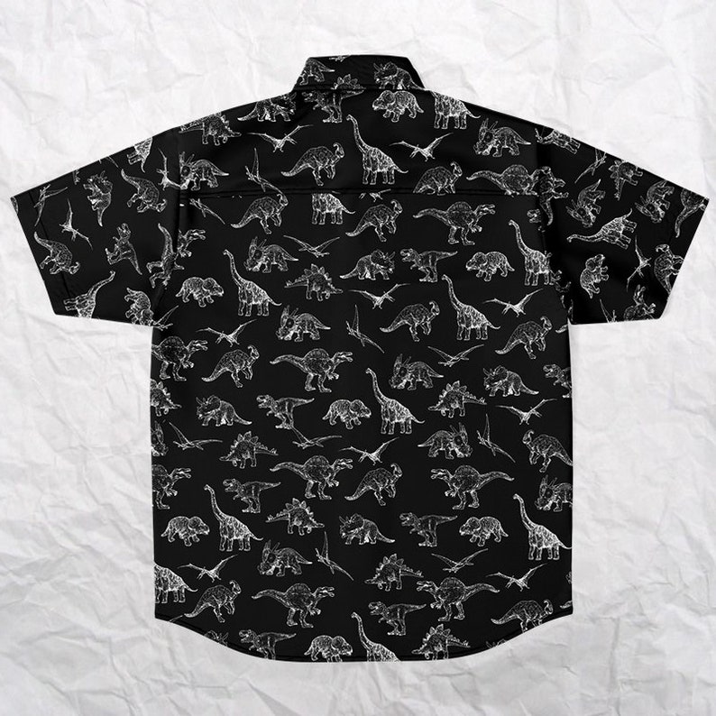 Dinosaur Button up Shirtdinosaur Shirtpaleontology Shirt Etsy