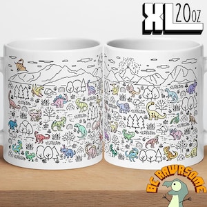 Dinosaur Mug-Life Finds A Way Mug-20 Oz Jumbo XL Dinosaur Mug-Paleontologist Mug