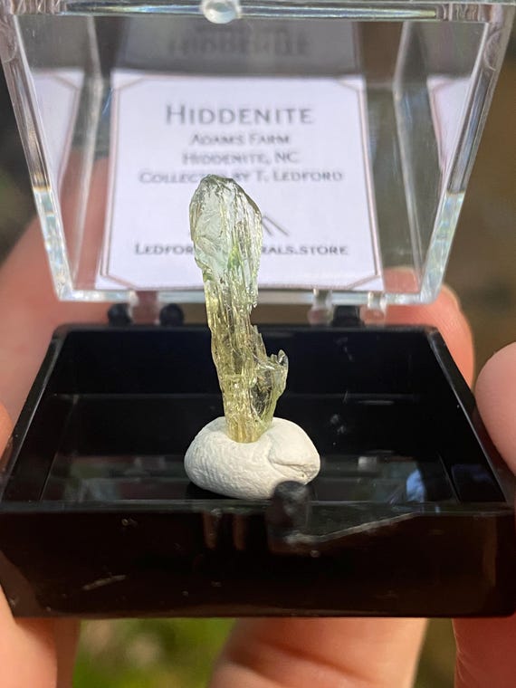 Rare Chromium Green North Carolina Hiddenite Spodumene Crystal Thumbnail