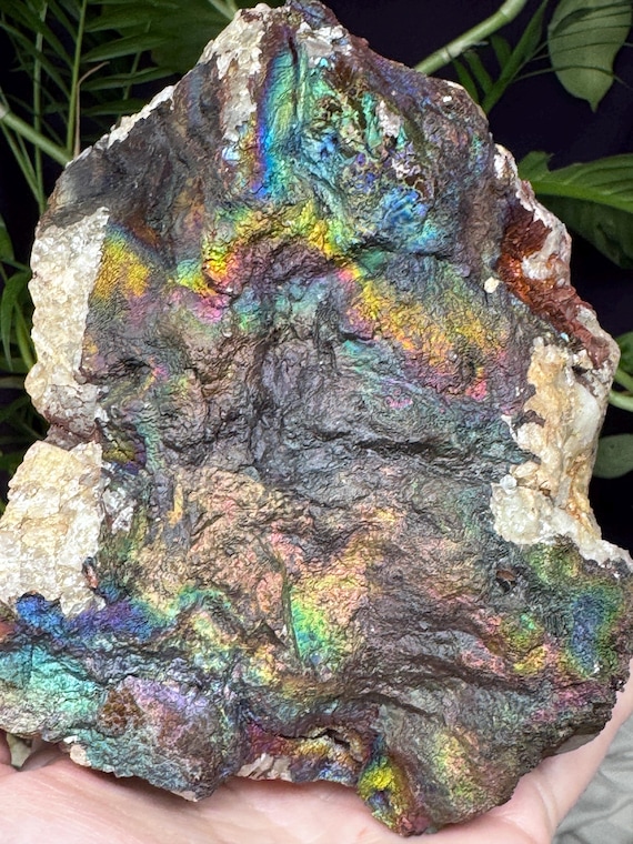 Graves Mountain Quartz with Rainbow Iridescent Hematite~Ex Terry Ledford Collection~Nature Made Goods~Ledford's Minerals