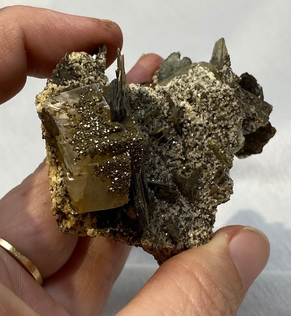 Siderite and Mica with Pyrite