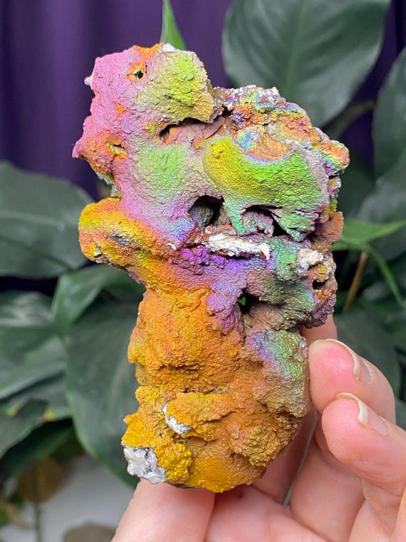 Super Colorful Graves Mountain Quartz with Rainbow Iridescent Hematite
