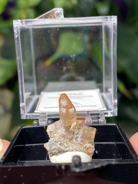 Thomas Mountains Utah Topaz, and Quartz Thumbnail~Ex Terry Ledford Collection~Nature Made Goods~Ledford's Minerals