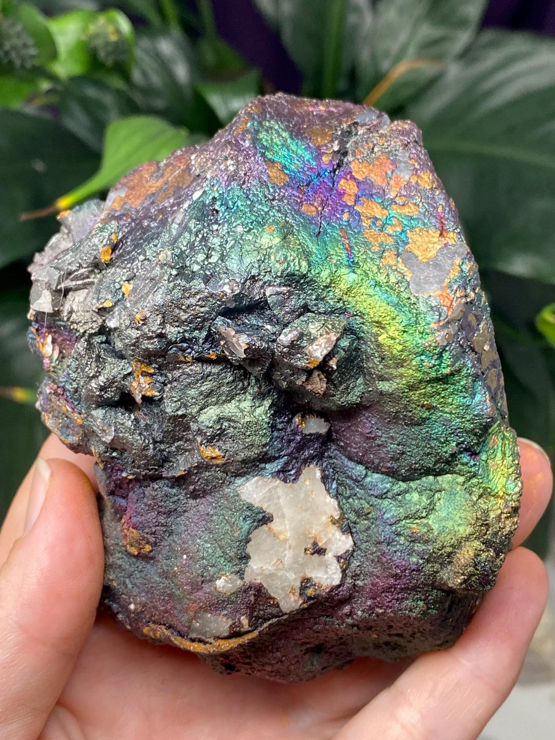 Graves Mountain Quartz With Rainbow Iridescent Hematite~ex Terry